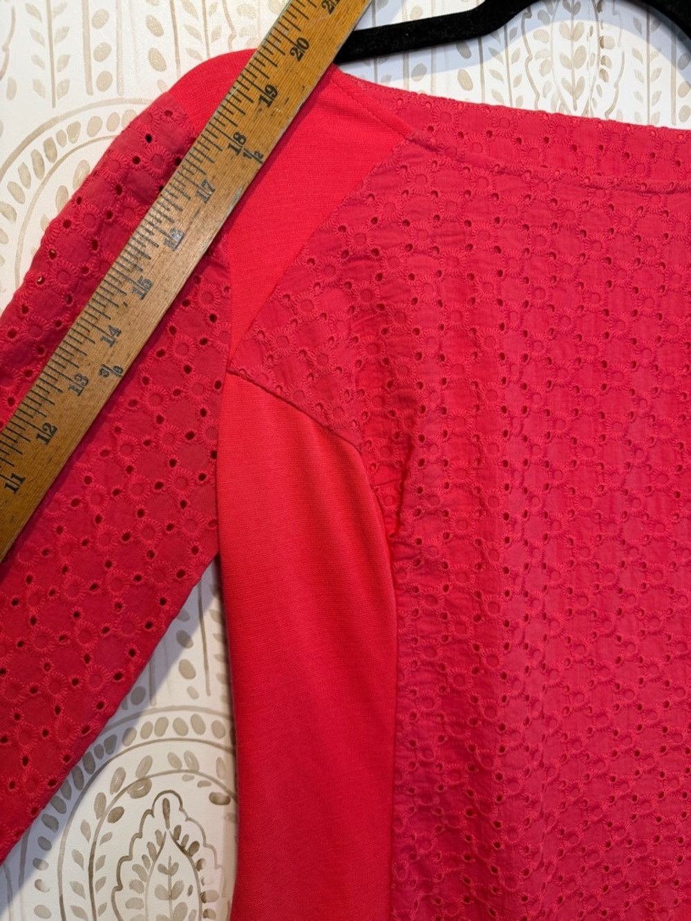 Anthropologie Tabitha Sample Eyelit Dress size 4 Red/Pink Brand NWT - Picture 7 of 8
